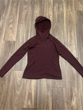 Nike Women's Burgundy Hooded Long Sleeve Pullover